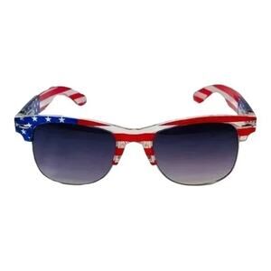 6026 | Black Lens USA Flag Wayfarer Sunglasses